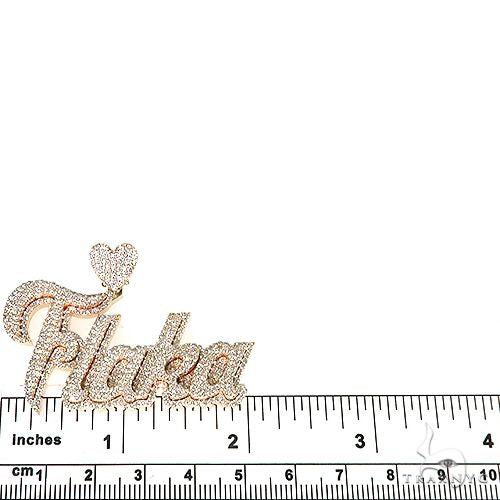 14K Gold Custom Made 'FLAKA' Diamond Name Pendant, photo 6 of 7