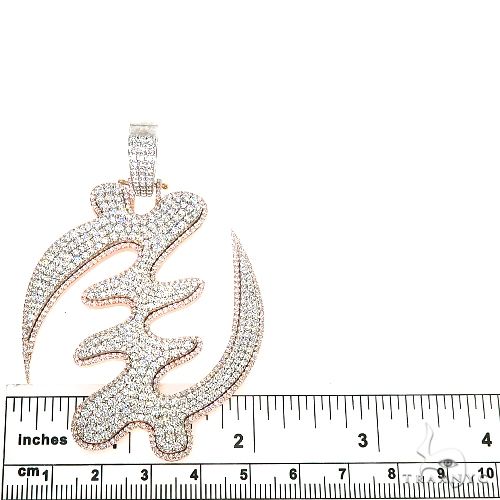 Custom Made GYE NYAME Symbol Diamond Pendant 66923 - Image 4