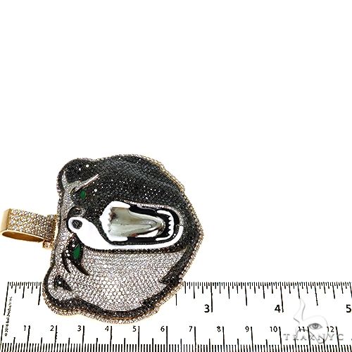 Custom Made Grizzly Bear Logo Diamond Pendant 67611 - Image 6