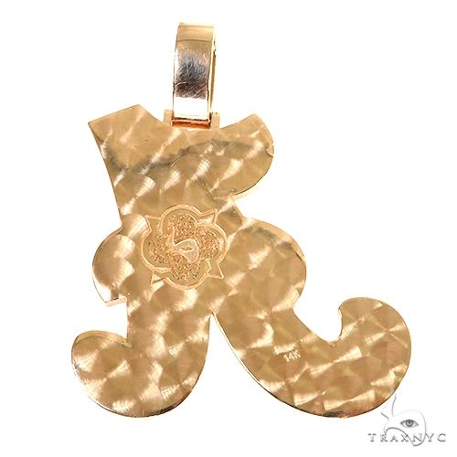 14K Gold Custom Made Initial Diamond Pendant, photo 4 of 6