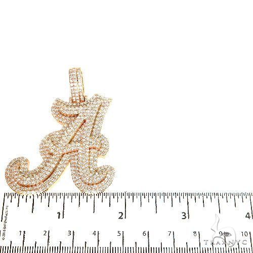 14K Gold Custom Made Initial Diamond Pendant, photo 5 of 6