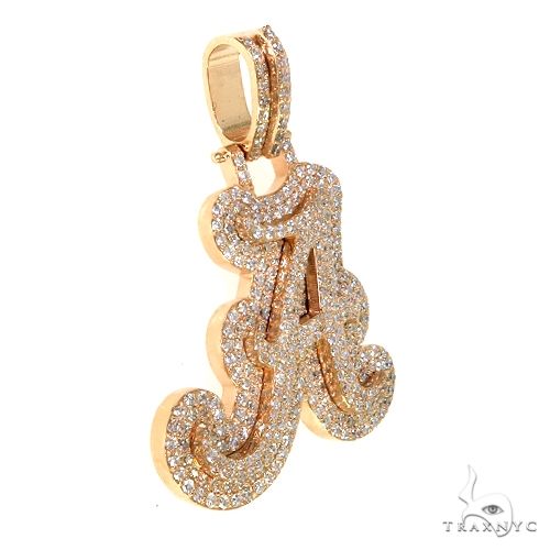 14K Gold Custom Made Initial Diamond Pendant, photo 2 of 6