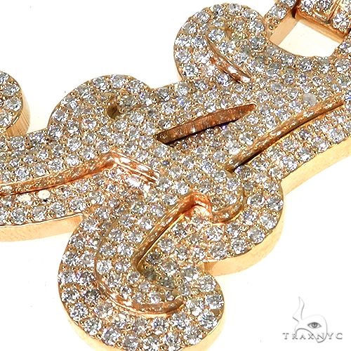 14K Gold Custom Made Initial Diamond Pendant, photo 3 of 6
