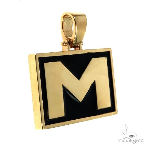 14K Gold Custom Made Initial Pendant, photo 2 of 5