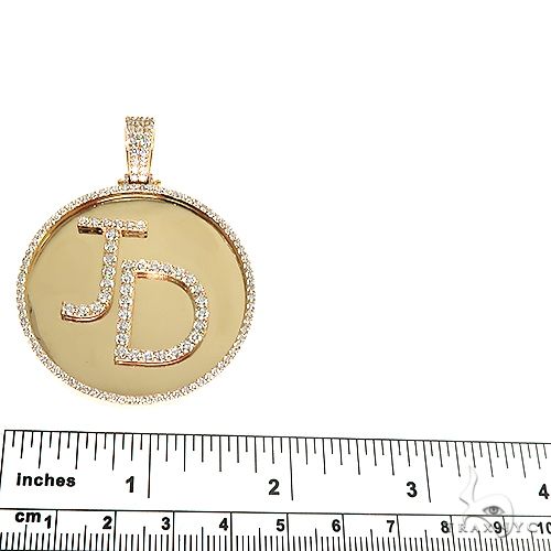 Custom Made 'JD' Round Diamond Pendant 67097 - Image 5