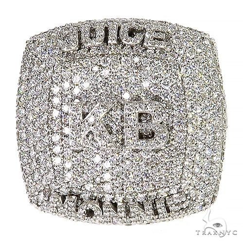 14K Gold Custom Made KB Diamond Ring, photo 2 of 5