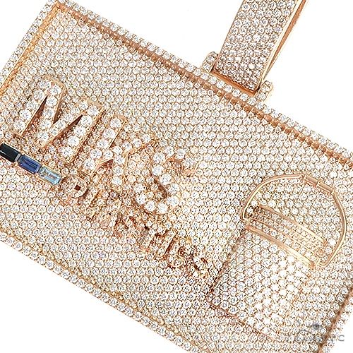 Custom Made 'MKS' Logo Diamond Pendant 66979 - Image 3