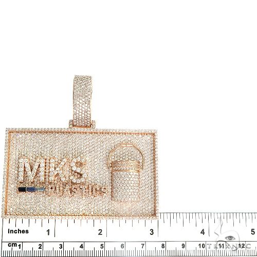 Custom Made 'MKS' Logo Diamond Pendant 66979 - Image 5