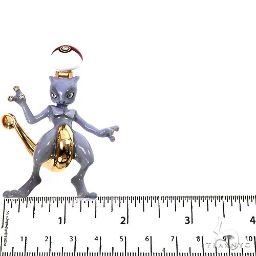 10K Gold Custom Made Mewtwo Pendant, photo 6 of 7