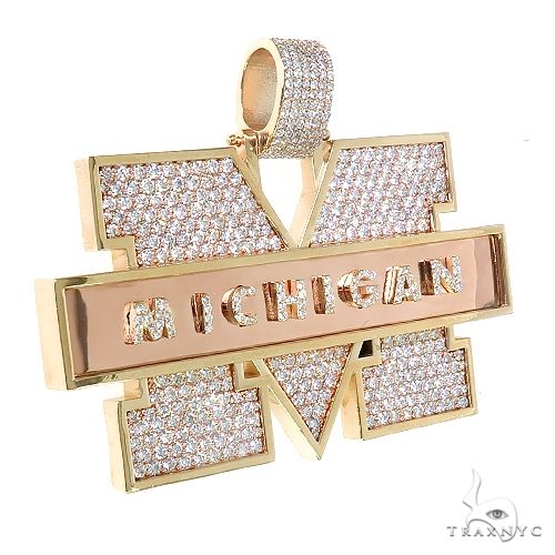 Custom Made 'Michigan' Diamond Pendant 67212 - Image 2