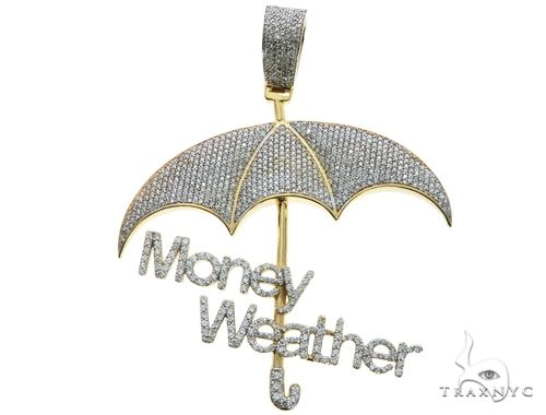 Custom Made Money Weather Umbrella Diamond Pendant 63882 - Image 1
