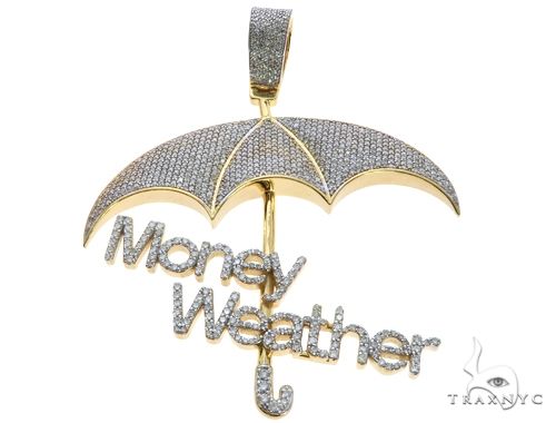 Custom Made Money Weather Umbrella Diamond Pendant 63882 - Image 2