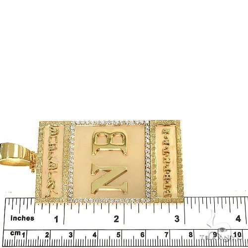 14K Gold Custom Made 'NB' Pendant, photo 6 of 6