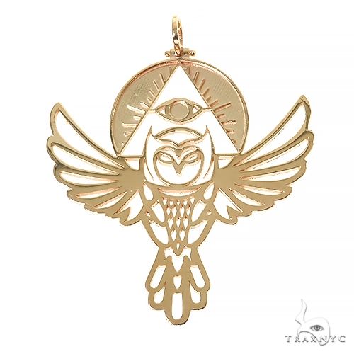 Custom Made Owl Pendant 67454 | TraxNYC