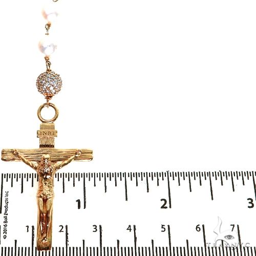 Custom Made Pearl Diamond Rosary Chain 67621 - Image 9