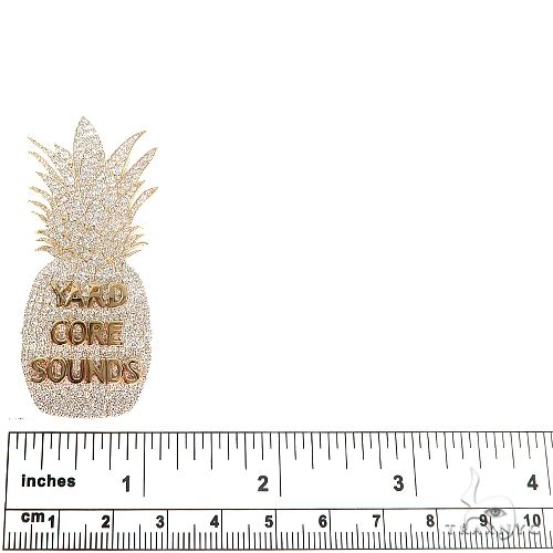 Custom Made Pineapple Diamond Pendant 66775 - Image 3