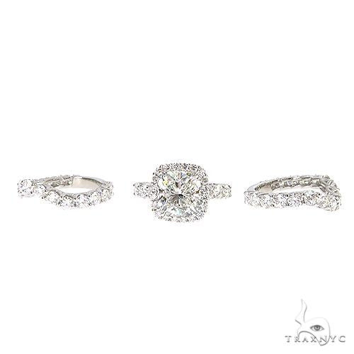 Custom Made Platinum Engagement Set Diamond Ring 67088 - Image 2
