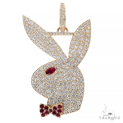Custom Made Play Boy Diamond Pendant 67453 | TraxNYC