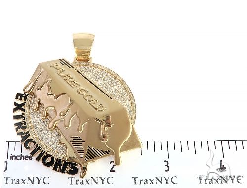 14K Gold Custom Made Pure Gold Extractions Pendant, photo 7 of 8