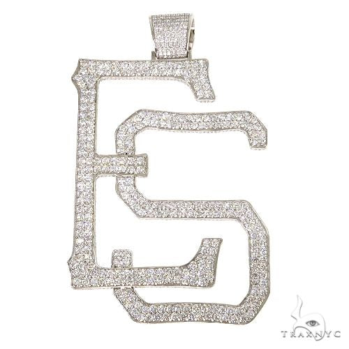 Custom Made 'SD' Diamond Pendant 67835 - Image 1