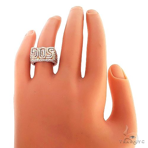 14K Gold Custom Made 'SOG' Diamond Pinky Ring, photo 6 of 6