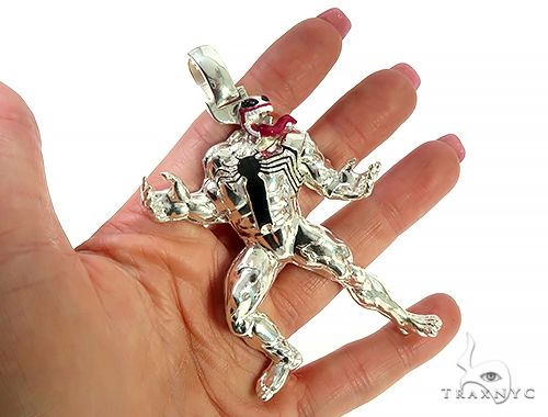 Custom Made Silver Venom Pendant, photo 5 of 7