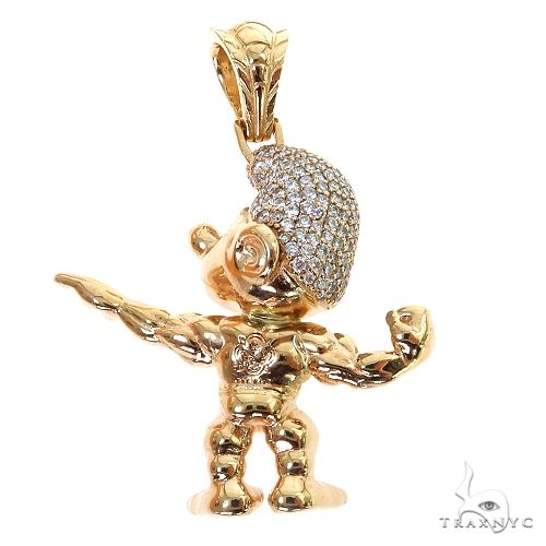 Custom Made Smurf Diamond Pendant 68781 - Image 4