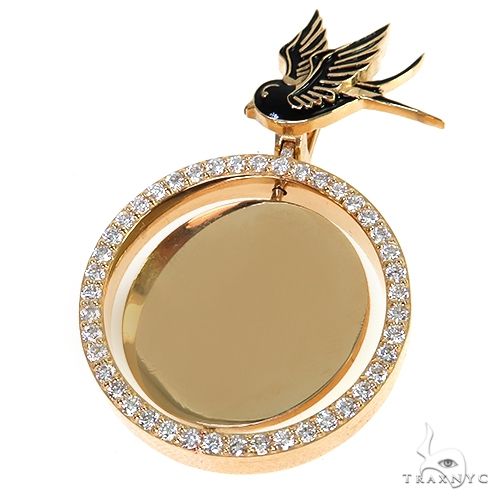 14K Gold Custom Made Spinning Photo Pendant, photo 3 of 7
