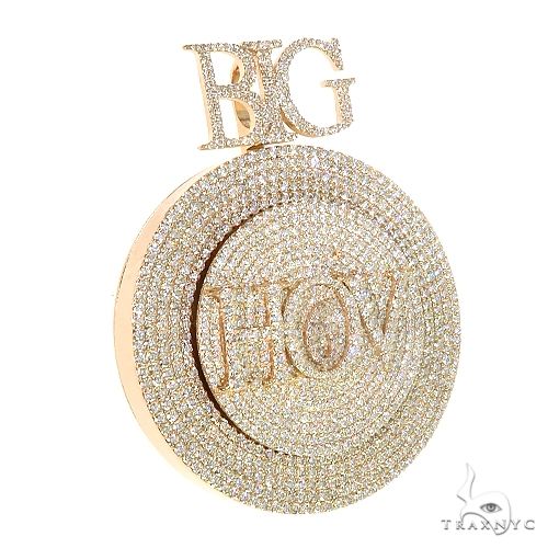 Custom Made Spinning Round Diamond Pendant 66837 - Image 2