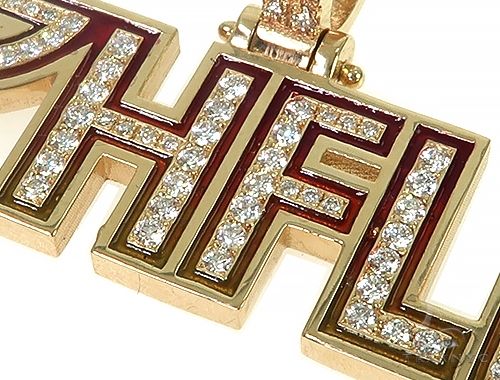 Custom Made 'Syphflips' Diamond Pendant 66137 - Image 4