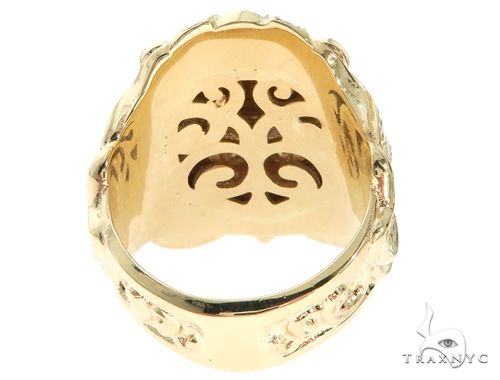 14K Gold Custom Made TraxNYC Lion Head Ring, photo 5 of 7