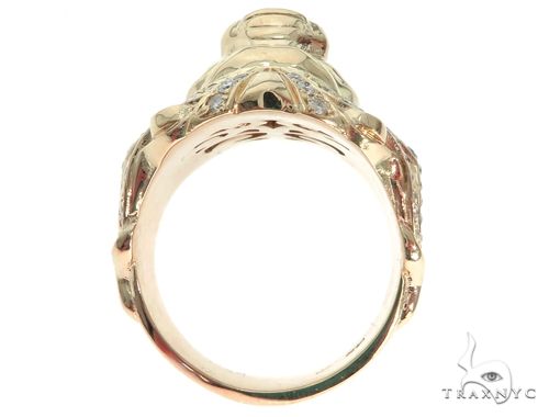 14K Gold Custom Made TraxNYC Lion Head Ring, photo 6 of 7
