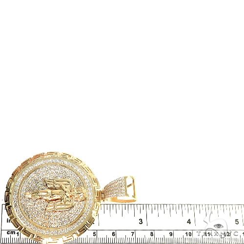 Custom Made Greek Motif Diamond Angel Pendant 66921 - Image 6