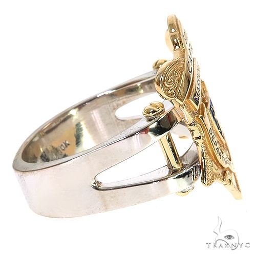 10K Gold Custom Made police Badge Ring, photo 3 of 6