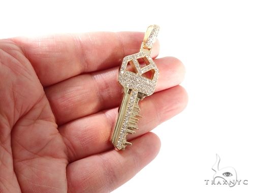 Custom Tokyo Skyline Key Diamond Pendant 64015 - Image 6