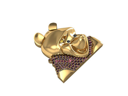 10K Gold Custom Winnie the Pooh Pendant, photo 6 of 11