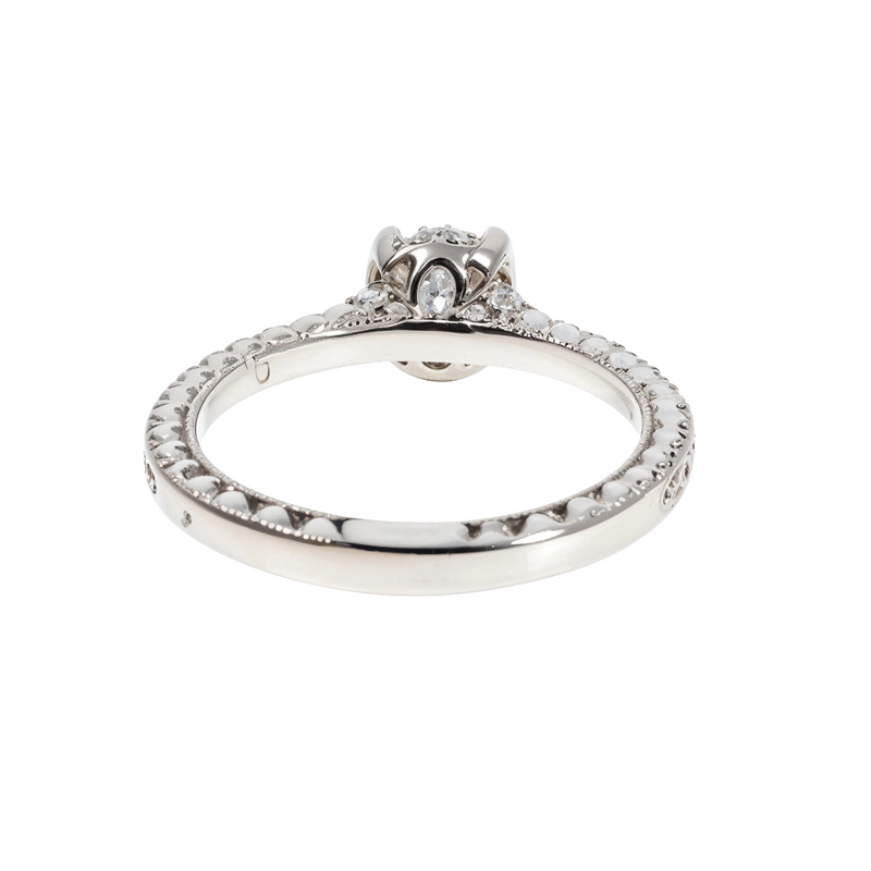 Custom Diamond Engagement Ring in 18K gold, view 5