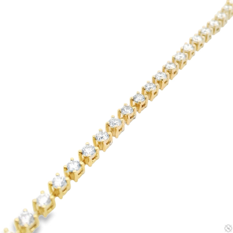 14K Gold Dainty Tennis Bracelet, photo 4 of 5
