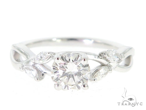 14K Gold Daisy Diamond Engagement Ring, photo 2 of 9