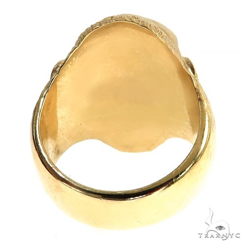 14K Gold Dark Blue Sapphire Gorilla Ring, photo 4 of 6