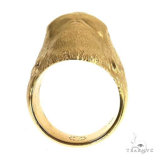 14K Gold Dark Blue Sapphire Gorilla Ring, photo 5 of 6