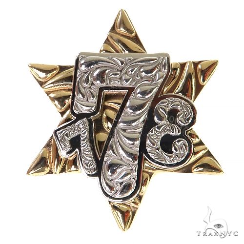 10K Gold David Star '773' Ring