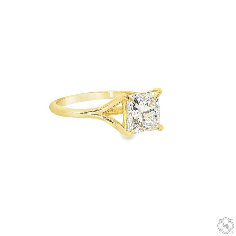 14K Gold Demi Princess Engagement Ring, photo 2 of 4