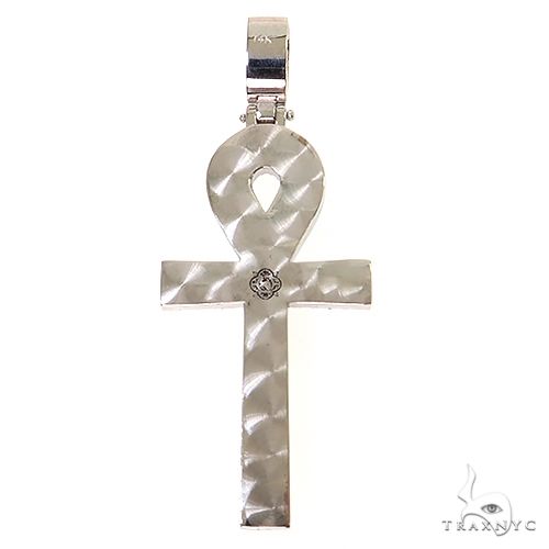 14K Gold Lab-Grown Diamond Ankh Cross Pendant, photo 4 of 7