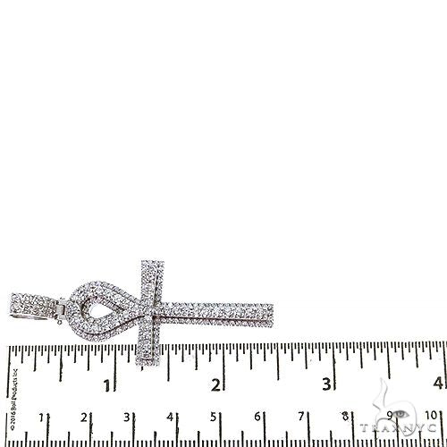 14K Gold Lab-Grown Diamond Ankh Cross Pendant, photo 6 of 7
