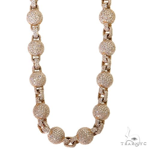 Diamond Ball Link Chain 69706 | TraxNYC