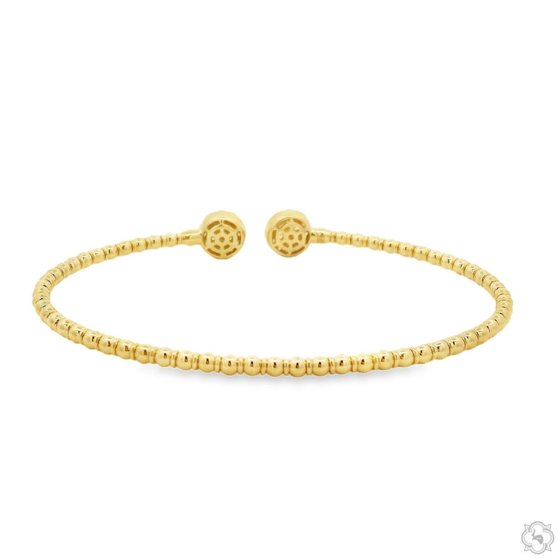 14K Gold Diamond Tip Bracelet, photo 6 of 7