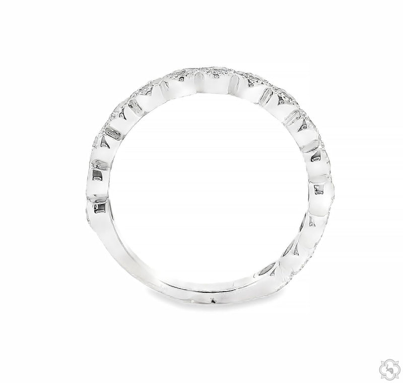 14K Gold Diamond Bezel Band 2.5mm, photo 3 of 5
