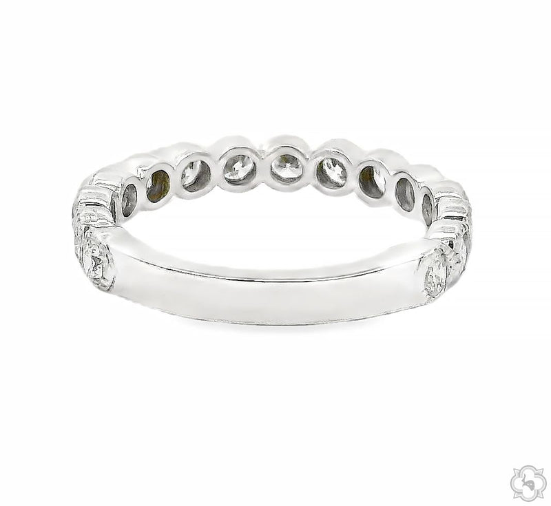 14K Gold Diamond Bezel Band 2.5mm, photo 4 of 5