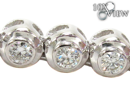24-inch white diamond bezel chain with 4mm iced links, men's jewelry